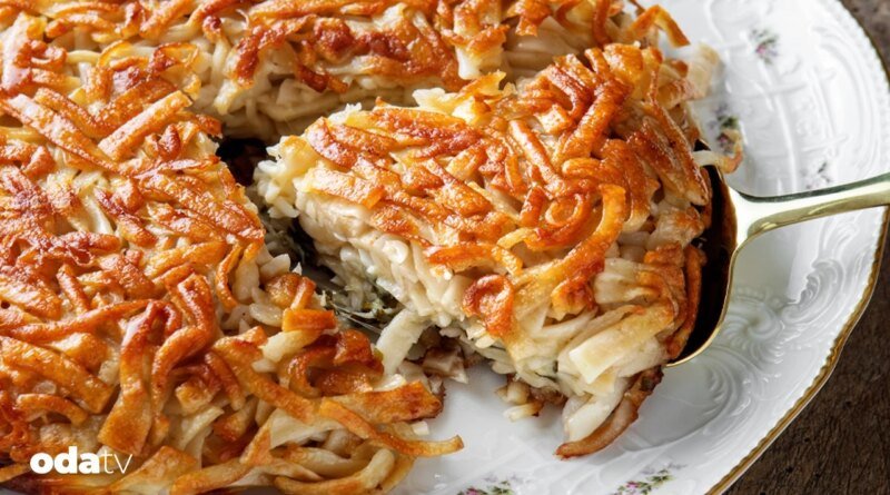 Peynirli ve maydanozlu tavada erişte tarifi